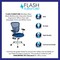 Flash Furniture Office Chair, Mesh, Blue Mesh/White Frame HL-0001-WH-BLUE-GG - alternate 5